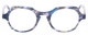 Front View of Eyebobs Heda Letus Designer Progressive Lens Prescription Rx Eyeglasses in Blue Pearl Silver Grey Marble Unisex Round Full Rim Acetate 47 mm