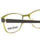 Close Up View of Marie Claire MC6239-JAD Designer Single Vision Prescription Rx Eyeglasses in Black Jade Green Ladies Classic Full Rim Stainless Steel 49 mm
