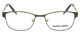 Front View of Marie Claire MC6239-JAD Designer Bi-Focal Prescription Rx Eyeglasses in Black Jade Green Ladies Classic Full Rim Stainless Steel 49 mm