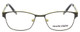 Front View of Marie Claire MC6239-JAD Designer Bi-Focal Prescription Rx Eyeglasses in Black Jade Green Ladies Classic Full Rim Stainless Steel 49 mm