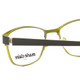 Close Up View of Marie Claire MC6239-JAD Designer Bi-Focal Prescription Rx Eyeglasses in Black Jade Green Ladies Classic Full Rim Stainless Steel 49 mm