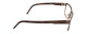 Side View of Porsche Design P8291-C-55 Designer Bi-Focal Prescription Rx Eyeglasses in Satin Brown&Matte Marble Horn Unisex Square Full Rim Titanium 55 mm