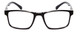 Front View of Calabria L2007 Designer Single Vision Prescription Rx Eyeglasses in Gloss Black Mens Square Full Rim Acetate 54 mm