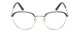 Front View of Scott&Zelda SZ7429 Designer Progressive Lens Prescription Rx Eyeglasses in Satin Black Silver Glitter Tips Unisex Round Full Rim Metal 50 mm