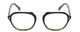 Front View of Scott&Zelda SZ7442 Designer Progressive Lens Prescription Rx Eyeglasses in Navy Blue Cobalt Silver Triple Layer Brown Unisex Square Full Rim Acetate 52 mm
