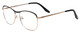 Profile View of Scott&Zelda SZ7451 Designer Bi-Focal Prescription Rx Eyeglasses in Matte Black Gold Gloss Tips Unisex Classic Full Rim Metal 55 mm