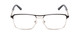 Front View of Scott&Zelda SZ7454 Designer Single Vision Prescription Rx Eyeglasses in Matte Black Silver Unisex Rectangle Full Rim Metal 55 mm