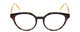 Front View of Scott&Zelda SZ7431 Designer Single Vision Prescription Rx Eyeglasses in Tortoise Havana Brown Gold Crystal Amber Tips Unisex Oval Full Rim Acetate 50 mm