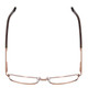 Top View of Scott&Zelda SZ7454 Designer Single Vision Prescription Rx Eyeglasses in Matte Brown Satin Copper Unisex Rectangle Full Rim Metal 55 mm