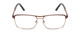 Front View of Scott&Zelda SZ7454 Designer Progressive Lens Prescription Rx Eyeglasses in Matte Brown Satin Copper Unisex Rectangle Full Rim Metal 55 mm