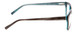 Side View of Jones New York J753 Designer Bi-Focal Prescription Rx Eyeglasses in Brown Marble Crystal Azure Blue Unisex Square Full Rim Acetate 52 mm