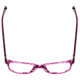 Top View of Jones New York J759 Designer Single Vision Prescription Rx Eyeglasses in Pink Crystal Stripe Ladies Classic Full Rim Acetate 52 mm