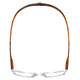 Top View of Magz Gramercy Magnetic Neck Hanging Reading Glasses w/ Snap It Design in Crystal Transparent Tortoise Havana Brown Gold