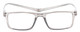 Front View of Magz Gramercy Magnetic Neck Hanging Reading Glasses w/ Snap It Design in Crystal Transparent Smoke Gray