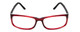 Front View of Porsche Designs P8243-C Designer Single Vision Prescription Rx Eyeglasses in Crystal Cherry Red Matte Black Unisex Oval Full Rim Acetate 54 mm