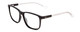 Profile View of Guess GU6944 Designer Bi-Focal Prescription Rx Eyeglasses in Shiny Black Crystal Clear Unisex Classic Full Rim Acetate 56 mm