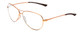 Profile View of Smith Optics Langley Designer Bi-Focal Prescription Rx Eyeglasses in Matte Rose Gold Black Unisex Aviator Full Rim Metal 60 mm