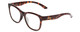Profile View of Smith Optics Caper Designer Single Vision Prescription Rx Eyeglasses in Tortoise Havana Gold Ladies Cateye Full Rim Acetate 53 mm