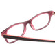 Close Up View of Ernest Hemingway H4617 Designer Single Vision Prescription Rx Eyeglasses in Matte Black Crystal Pink Layered Silver Studs Ladies Cateye Full Rim Acetate 48 mm