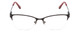 Front View of Ernest Hemingway H4680 Designer Progressive Lens Prescription Rx Eyeglasses in Metallic Black Clear Ladies Cateye Semi-Rimless Metal 52 mm