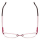Top View of Ernest Hemingway H4680 Designer Bi-Focal Prescription Rx Eyeglasses in Metallic Burgundy Red Clear Ladies Cateye Semi-Rimless Metal 52 mm