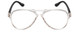 Front View of Gotham Style Flex Collection 67 Designer Single Vision Prescription Rx Eyeglasses in Crystal&Matte Black Mens Aviator Full Rim Acetate 65 mm
