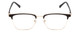 Front View of Ernest Hemingway H4904 Designer Single Vision Prescription Rx Eyeglasses in Matte Black/Gold Unisex Cateye Full Rim Acetate 55 mm