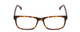 Front View of Ernest Hemingway H4807 Designer Single Vision Prescription Rx Eyeglasses in Matte Yellow Brown Tortoise Havana Unisex Square Full Rim Acetate 54 mm