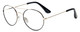Profile View of Isaac Mizrahi IM103-10 Designer Single Vision Prescription Rx Eyeglasses in Black Gold Unisex Aviator Full Rim Metal 55 mm