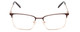 Front View of Ernest Hemingway H4909 Designer Progressive Lens Prescription Rx Eyeglasses in Brown/Gold Unisex Rectangle Full Rim Metal 55 mm