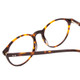 Close Up View of Ernest Hemingway H4835 Designer Progressive Lens Prescription Rx Eyeglasses in Auburn Brown Yellow Tortoise Havana Ladies Round Full Rim Acetate 50 mm