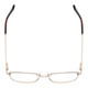 Top View of Ernest Hemingway H4837 Designer Progressive Lens Prescription Rx Eyeglasses in Metallic Black Silver/Auburn Tortoise Unisex Cateye Full Rim Stainless Steel 53 mm