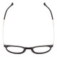 Top View of Ernest Hemingway H4845 Designer Single Vision Prescription Rx Eyeglasses in Matte Black Silver Unisex Round Full Rim Acetate 48 mm
