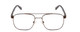 Front View of Ernest Hemingway H4856 Designer Progressive Lens Prescription Rx Eyeglasses in Satin Metallic Brown/Brown Gold Tortoise Unisex Aviator Full Rim Stainless Steel 54 mm