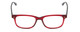 Front View of Ernest Hemingway H4617 Designer Single Vision Prescription Rx Eyeglasses in Shiny Red Crystal Black Unisex Cateye Full Rim Acetate 56 mm