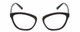 Front View of Jones New York J766 Designer Progressive Lens Prescription Rx Eyeglasses in Gloss Black Ladies Cat Eye Full Rim Acetate 52 mm