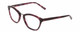 Profile View of Jones New York J766 Designer Single Vision Prescription Rx Eyeglasses in Purple Crystal Marble Tortoise Ladies Cat Eye Full Rim Acetate 52 mm