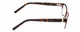 Side View of Jones New York J143 Designer Single Vision Prescription Rx Eyeglasses in Satin Brown Tortoise Ladies Oval Semi-Rimless Metal 47 mm