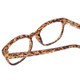 Close Up View of Kate Spade TABBY/O Designer Progressive Lens Prescription Rx Eyeglasses in Light Beige Crystal & Brown Spotty Tortoise  Ladies Cat Eye Full Rim Acetate 50 mm