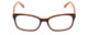 Front View of Prive Revaux Professor Designer Bi-Focal Prescription Rx Eyeglasses in Chocolate/Sand Brown Ladies Rectangle Full Rim Acetate 52 mm