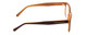 Side View of Prive Revaux Professor Designer Progressive Lens Prescription Rx Eyeglasses in Chocolate/Sand Brown Ladies Rectangle Full Rim Acetate 52 mm