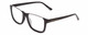 Profile View of Prive Revaux Cadiz Designer Single Vision Prescription Rx Eyeglasses in Caviar Black Gunmetal Unisex Rectangle Full Rim Acetate 53 mm