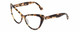 Profile View of Kate Spade KARINA Designer Single Vision Prescription Rx Eyeglasses in Beige Tortoise Havana Crystal Ladies Cat Eye Full Rim Acetate 56 mm