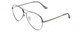 Profile View of Kenneth Cole Reaction KC2829 Designer Bi-Focal Prescription Rx Eyeglasses in Gunmetal Grey Unisex Pilot Full Rim Metal 58 mm