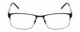 Front View of Gotham Premium Stainless Steel 12 Designer Progressive Lens Prescription Rx Eyeglasses in Gunmetal Silver Unisex Rectangular Semi-Rimless Metal 58 mm