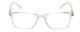 Front View of Calabria L2007-C3 Designer Progressive Lens Prescription Rx Eyeglasses in Crystal Clear Unisex Square Full Rim Acetate 54 mm