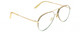 Profile View of Gucci GG0356S Designer Progressive Lens Prescription Rx Eyeglasses in Gold Unisex Pilot Full Rim Metal 59 mm
