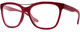 Profile View of Smith Optics Cavalier-LPA Designer Progressive Lens Prescription Rx Eyeglasses in Matte Maroon Red Gunmetal Ladies Cat Eye Full Rim Acetate 55 mm