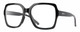 Profile View of Smith Optics Flare-807 Designer Bi-Focal Prescription Rx Eyeglasses in Gloss Black Ladies Square Full Rim Acetate 57 mm
