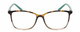 Front View of Lulu Guinness LR82 Designer Bi-Focal Prescription Rx Eyeglasses in Tortoise Havana Blush Pink Crystal Fade Blue Ladies Square Full Rim Acetate 54 mm